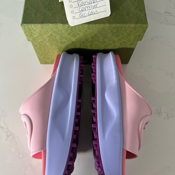 SOLD.  Brand new Gucci slides - platform sandals - Picture 4 of 5